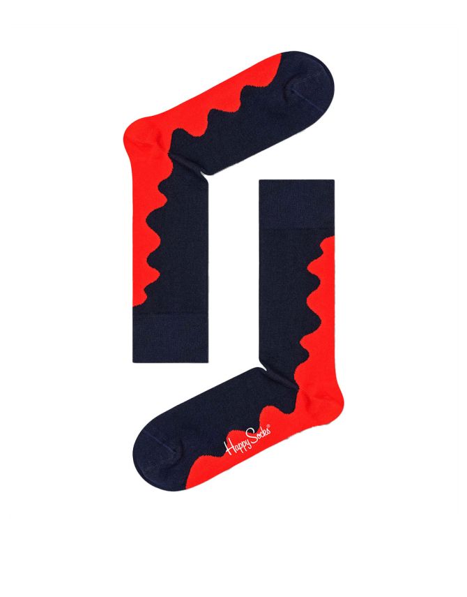 HAPPY SOCKS Wave Sock Black/Red