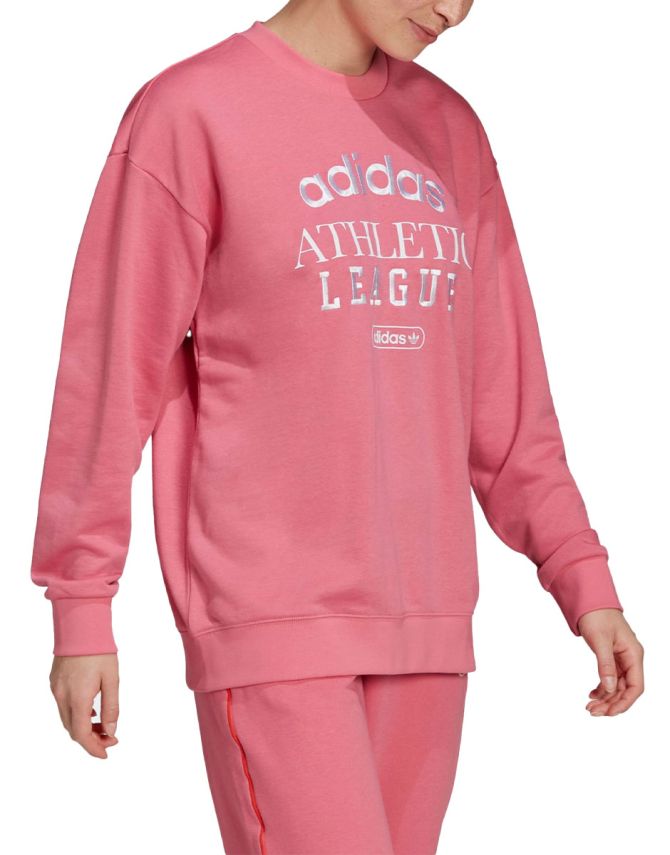 ADIDAS Retro Luxury Crew Sweatshirt Pink