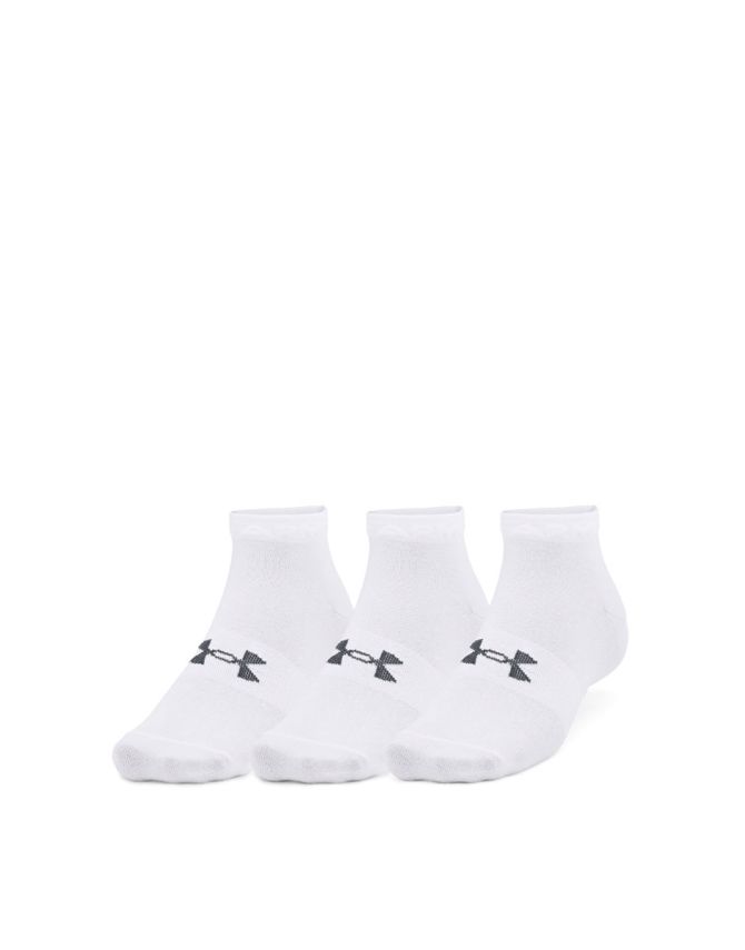 UNDER ARMOUR 3-Packs Essential Low Cut Socks White