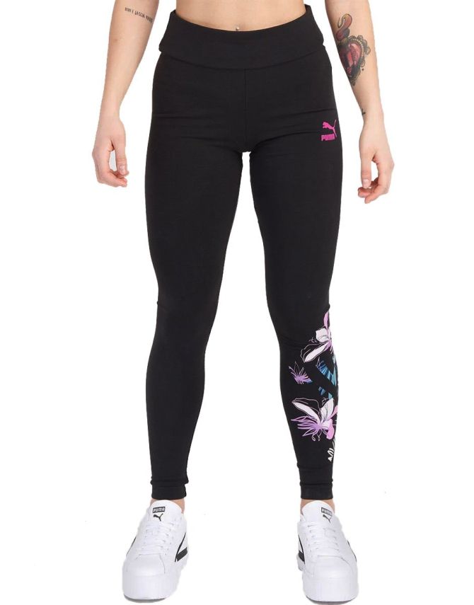 PUMA Flower Leggings Black/Multi