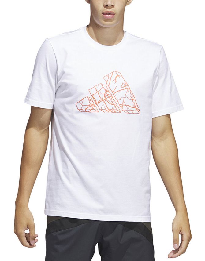 ADIDAS Pass Rock Basketball Graphic Tee White