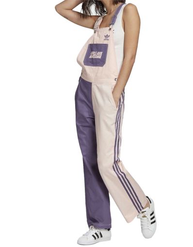 ADIDAS Originals Colorblock Gurls Are Awesome Dungarees Pink/Purple