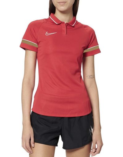 NIKE Dri-Fit Academy 21 Short Sleeve Polo Red