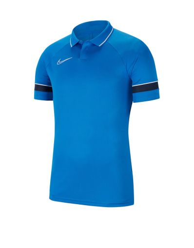 NIKE Dri-Fit Academy 21 Short Sleeve Polo Blue