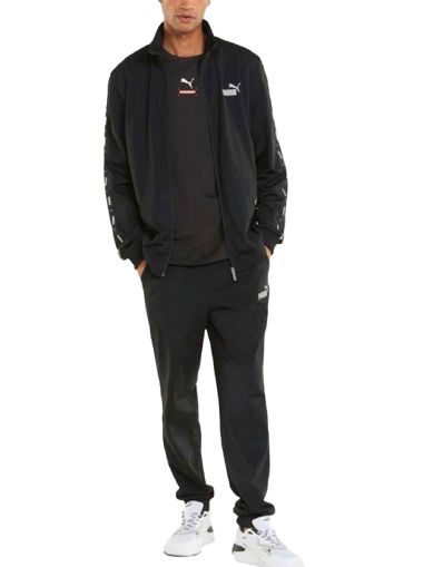 PUMA Tape Poly Tracksuit Black