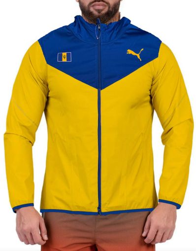 PUMA WarmUp Hooded Jacket Yellow/Blue