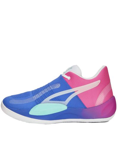 PUMA Rise Nitro Fadeaway Basketball Shoes Blue/Pink