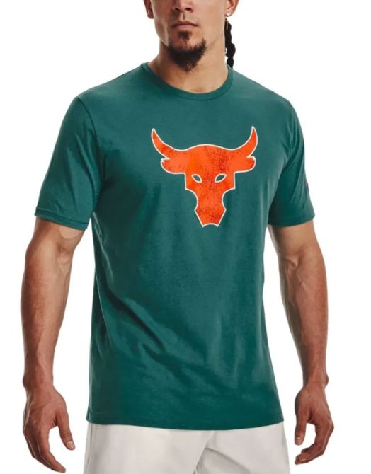 UNDER ARMOUR x Project Rock Brahma Bull Tee Green/Orange