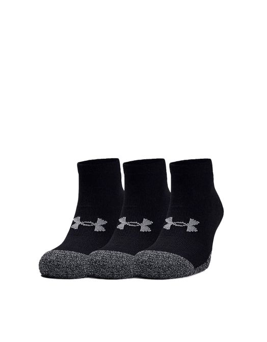 UNDER ARMOUR 3-Packs Heatgear Low Cut Socks Black