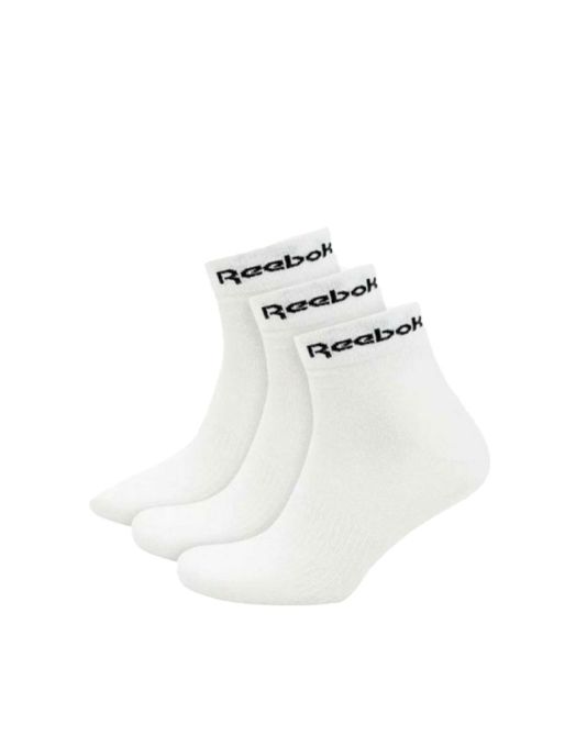 REEBOK 3-Packs Active Core Ankle Socks White