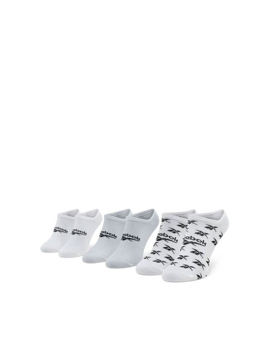 REEBOK 3-Packs Classics Foundation No Show Sock White