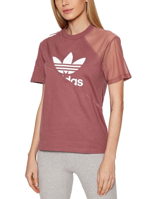 ADIDAS Originals Adicolor Split Trefoil Tee Dark Burgundy