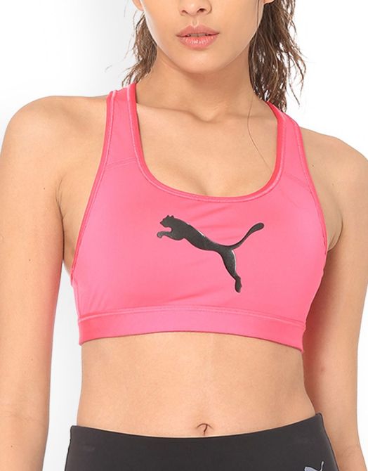 PUMA Mid Impact 4Keeps Training Bra Pink