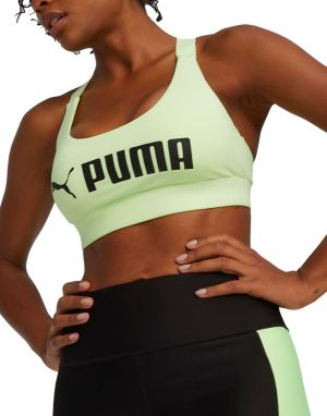 PUMA Fit Mid Impact Training Bra Green