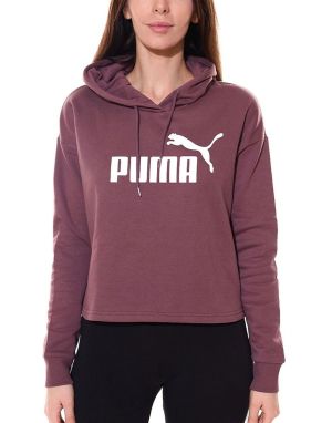 PUMA Essentials Cropped Hoodie Purple