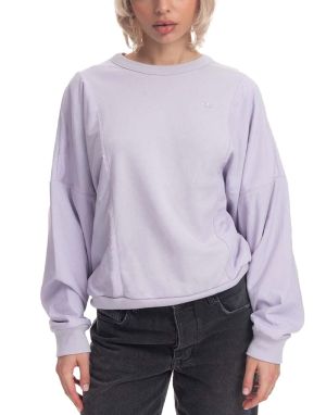 ADIDAS Originals Embroidered Logo Crew Neck Sweatshirt Purple